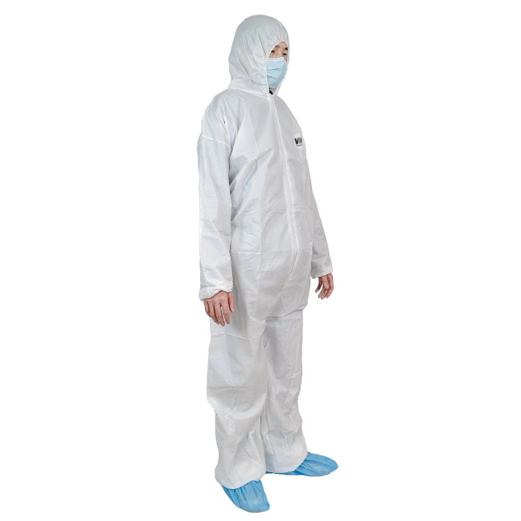 Nonwoven Spp SMS Mf Coveralls Disposable Protective Clothing