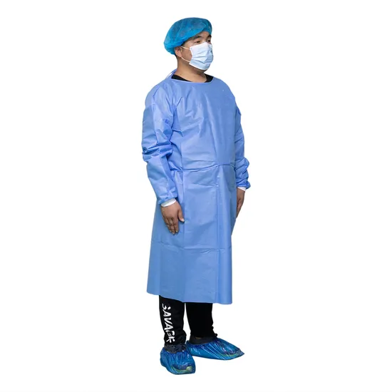 Anti-Static Disposable Hospital Sterile SMS Theatre Isolation Gown Surgical Gown - Standard