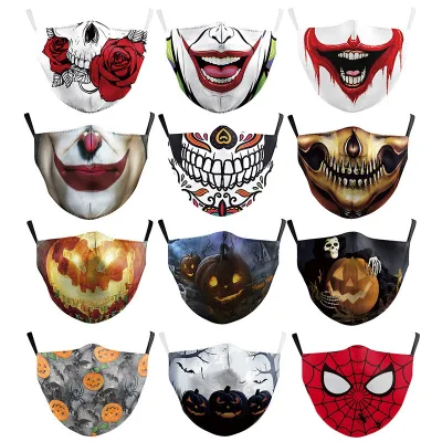 Modedesign Erwachsene Größe Wiederverwendbares Baumwolltuch Maßgeschneiderte Luxus-Partybevorzugung Horror Devil Festival Halloween-Maske zum Verkauf